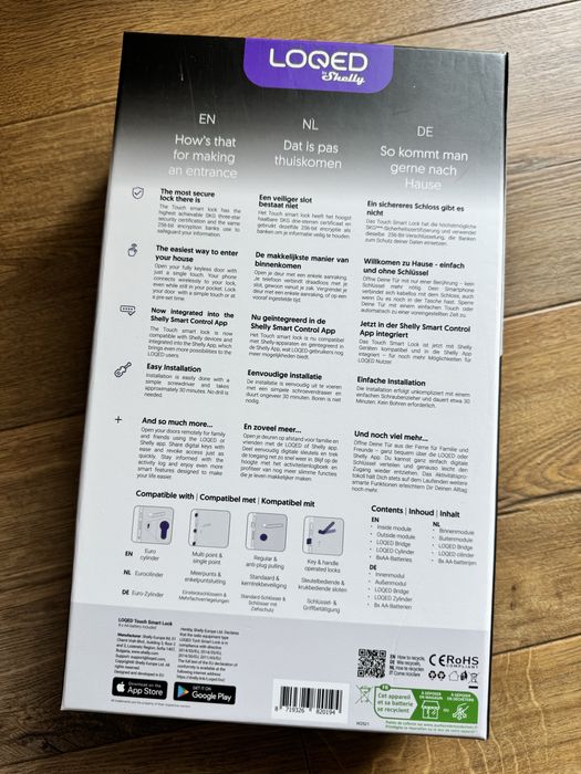 Yala inteligenta  LOQED Touch Smart Lock