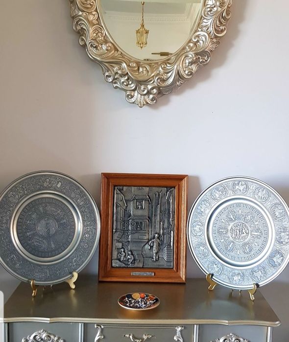 Oglindă/decoratiuni vechi cu ramă din lemn masiv