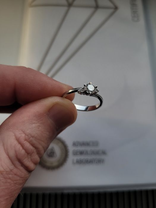 Inel platina diamante