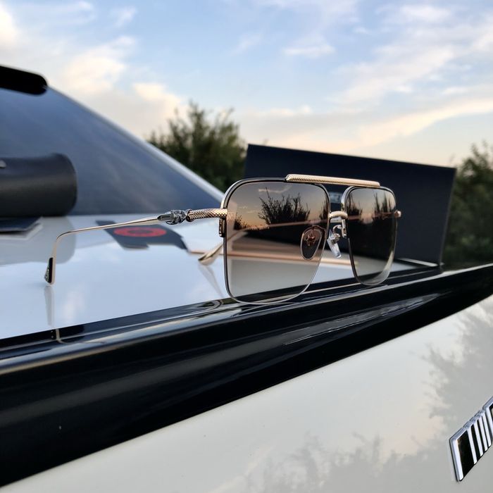 Ochelari Chrome Hearts maro