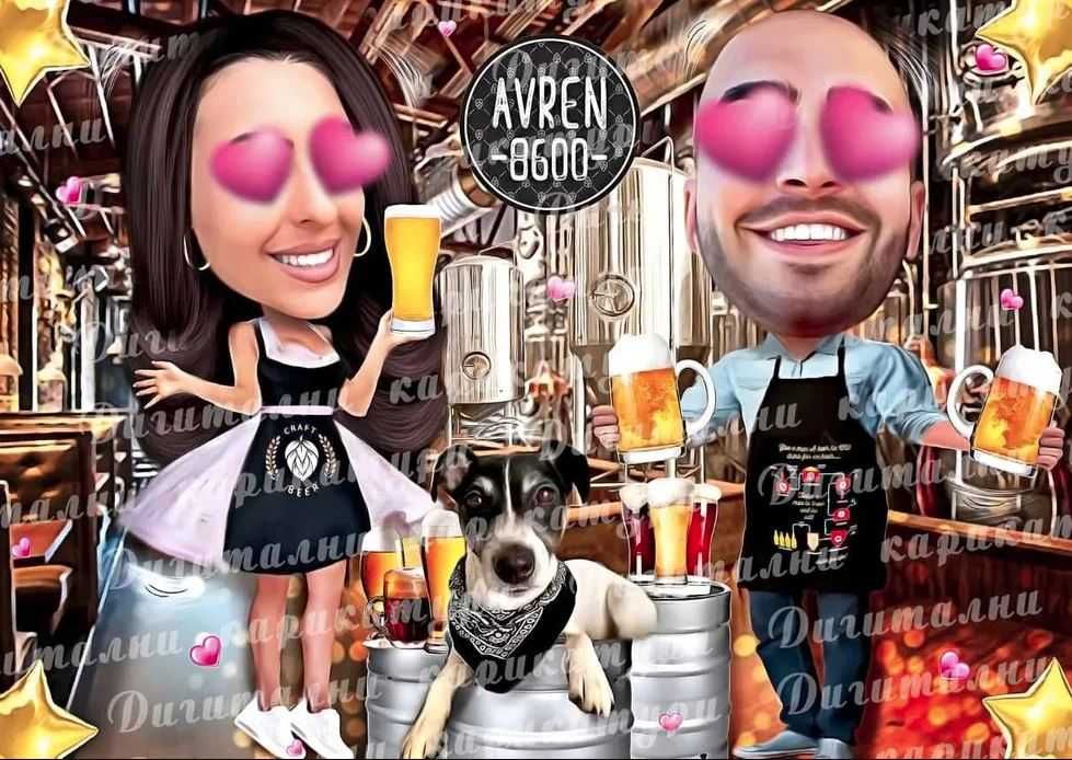 Дигитална карикатура в рамка - 40 лв