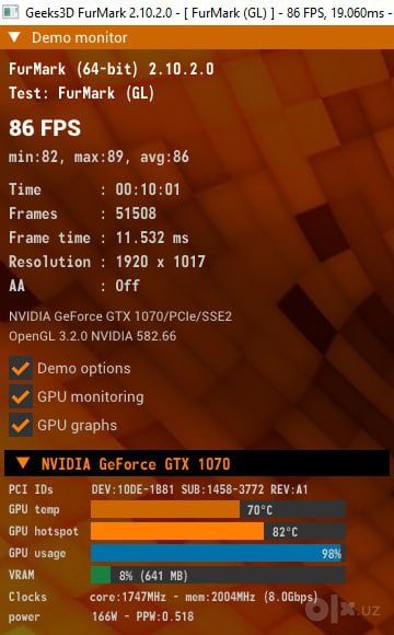 GTX 1070 8gb, Gigabyte gaming