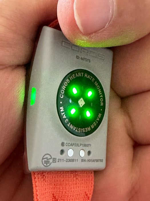 Coros heart rate monitor