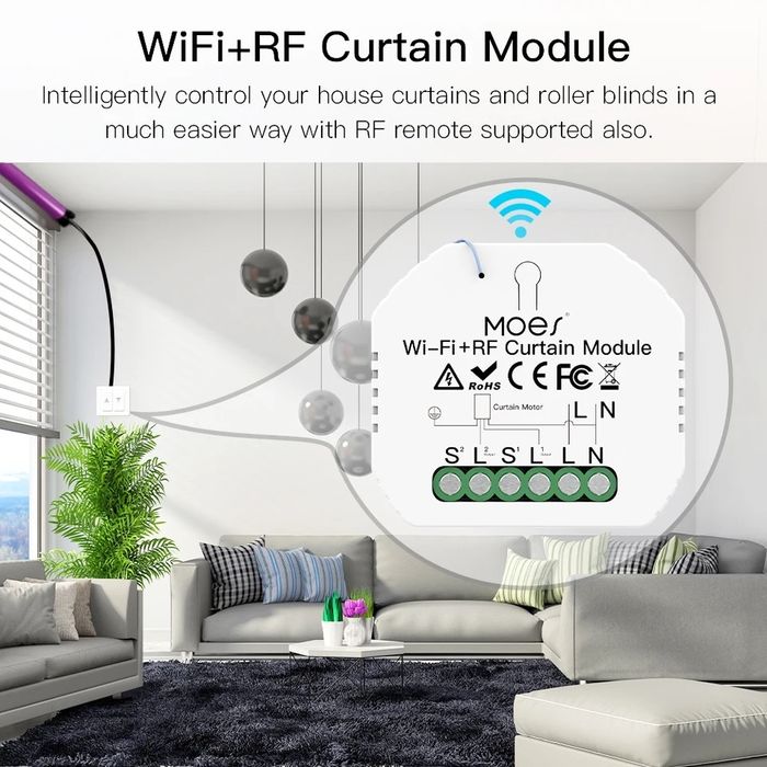 Смарт модули Moes – WiFi и ZigBee (димер, ключове, завеси)