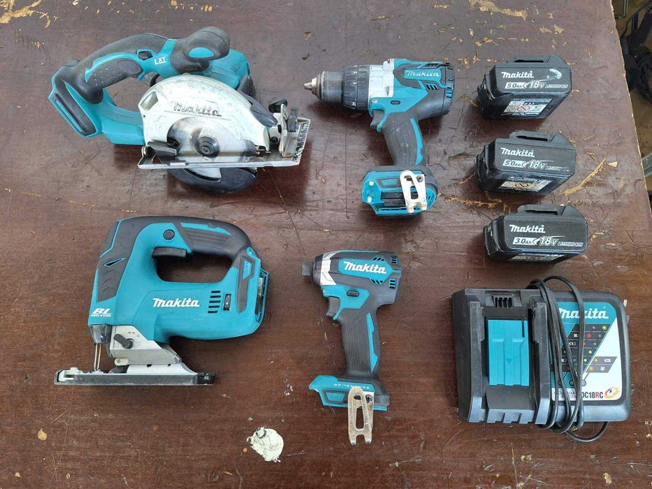 Акумулаторен комплект MAKITA 18V / DJV182; DSS501; DDF481; DTD153 + ЗАРЯДНО И БАТЕРИИ