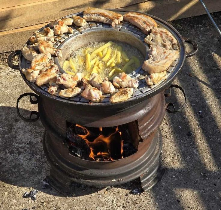 Ceaun fonta Gratar demontabil Soba Disc
