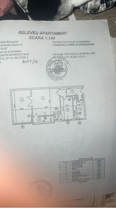 Proprietar Vand Apartament 2 camere 47 mp semidecomandat ,centrala Eroii revolutiei metrou la 100m.