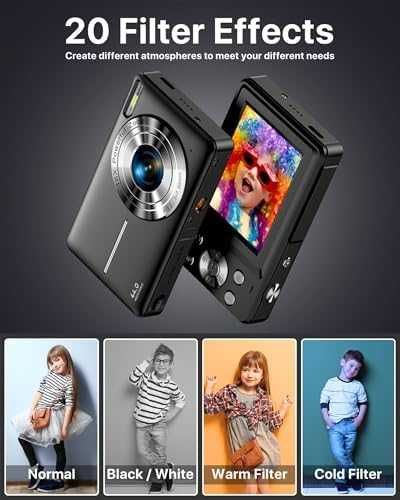 Нов черен Компактен фотоапарат 44MP 1080P 16x зум уеб vlog камера фото