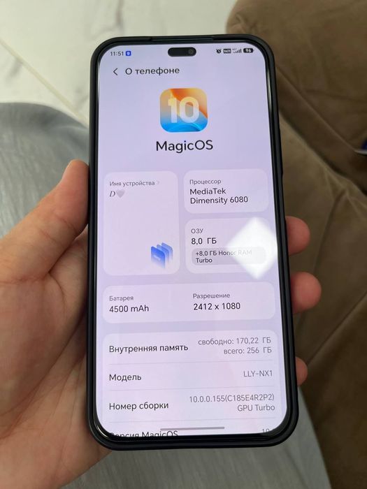 Honor 200 lite 8/256 GB jagday zor ozi 1 ayga jaqinaq uslandi