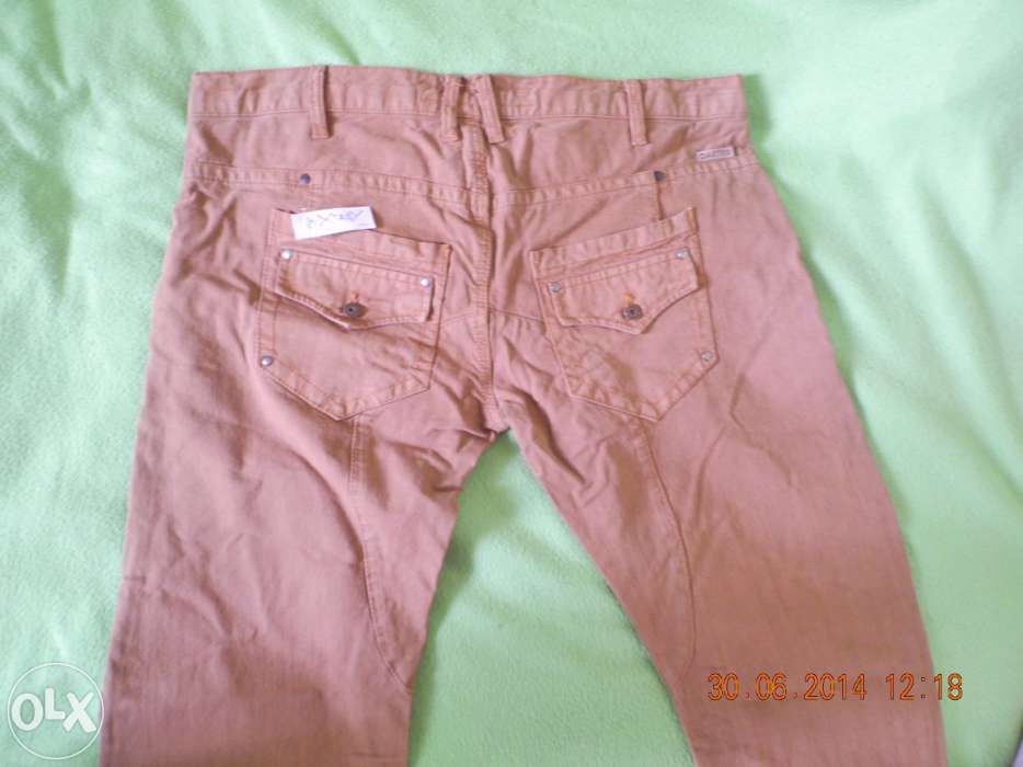 Blugi maro barbati, cambrati, noi, talie 51 x 2 cm