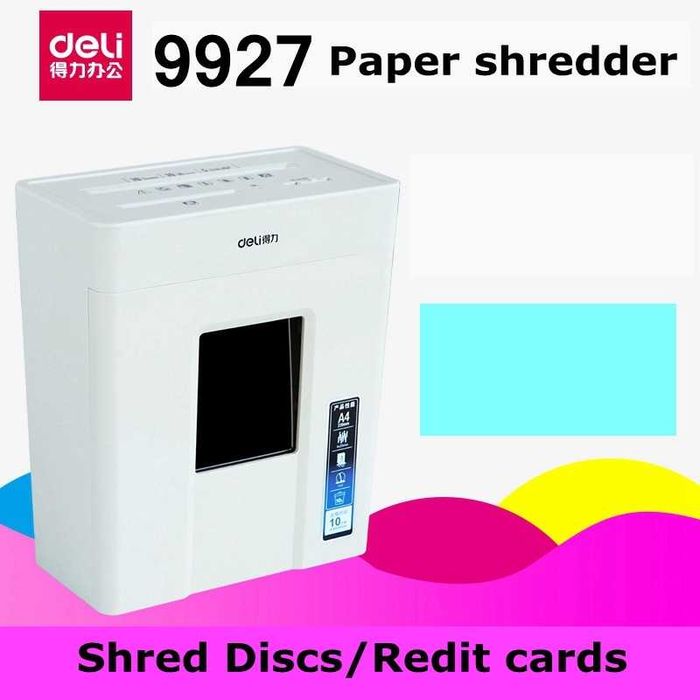 Уничтожитель для бумаги 9927 Deli (Шредер) 6кг 10л Скидки !!!