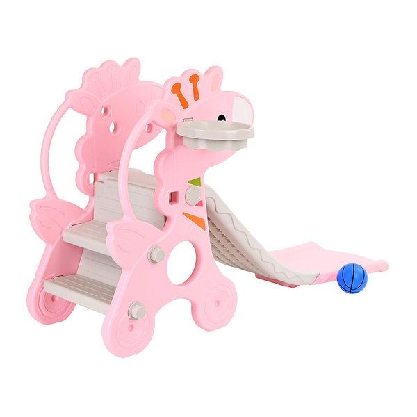 Горка дино розовый