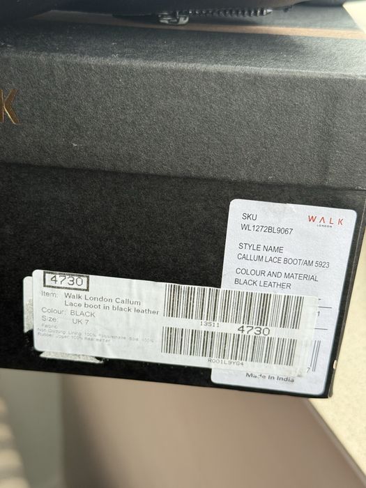 Walk London Callum ghete din piele neagra marimea 41 noi originale