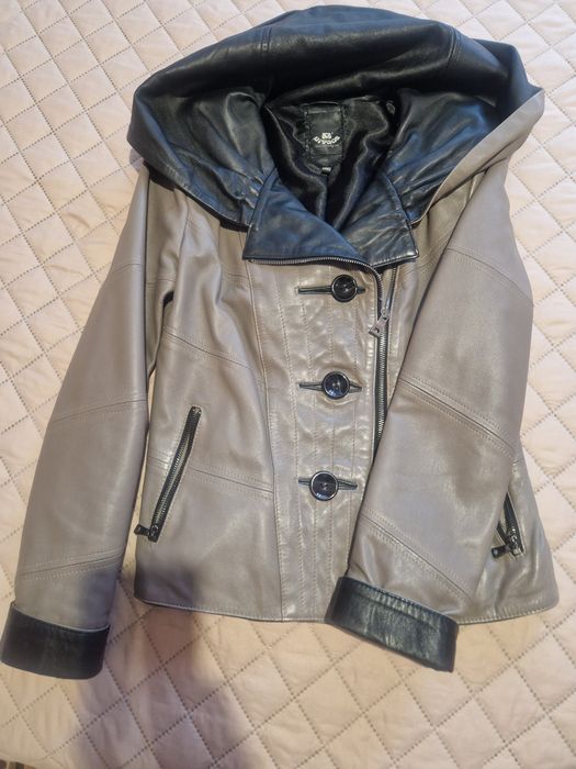 Дамско яке естестмена кожа