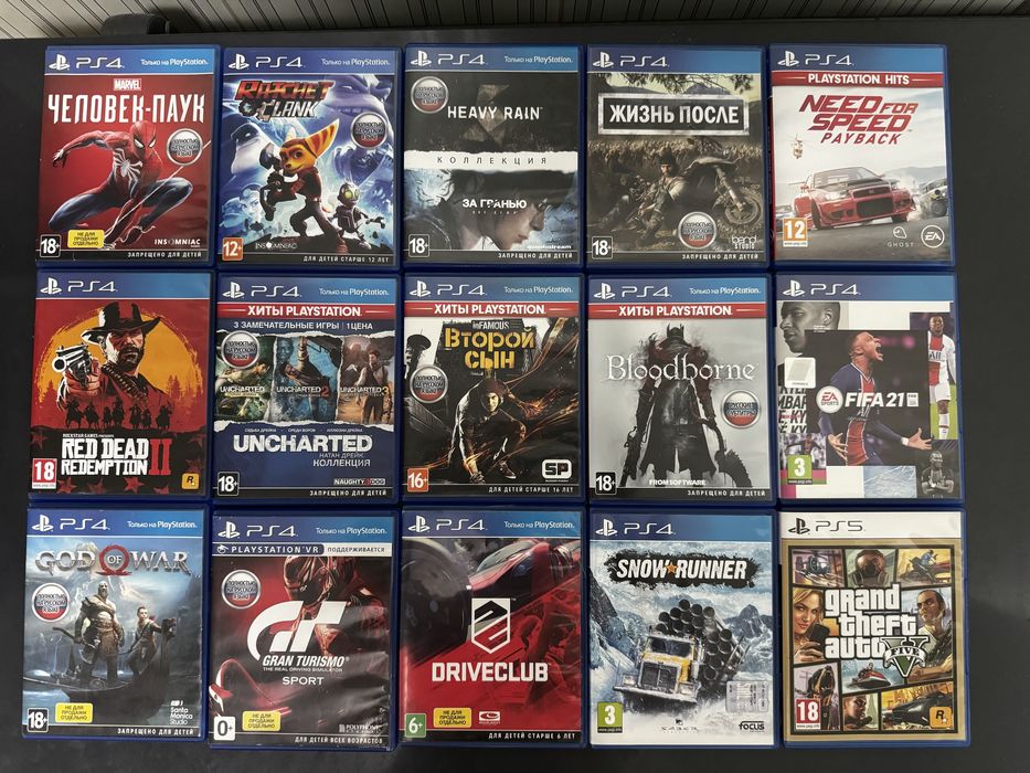 Игры на дисках для пс4, пс5