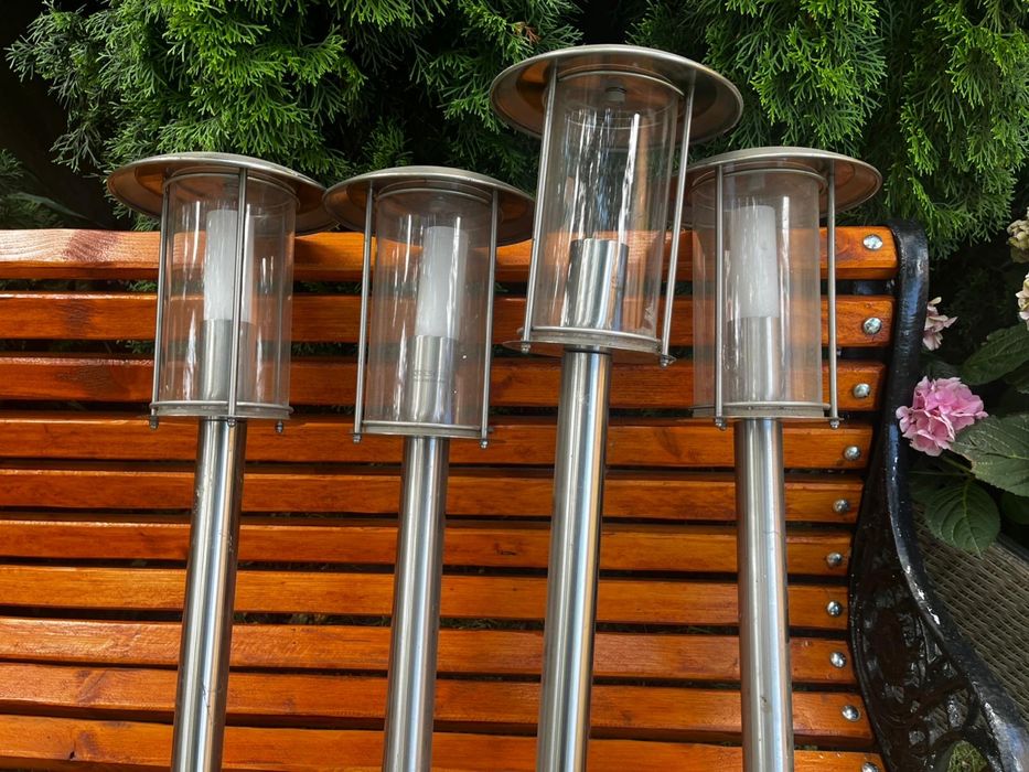 Vand 4stalpi inox iluminat exterior h-125cm