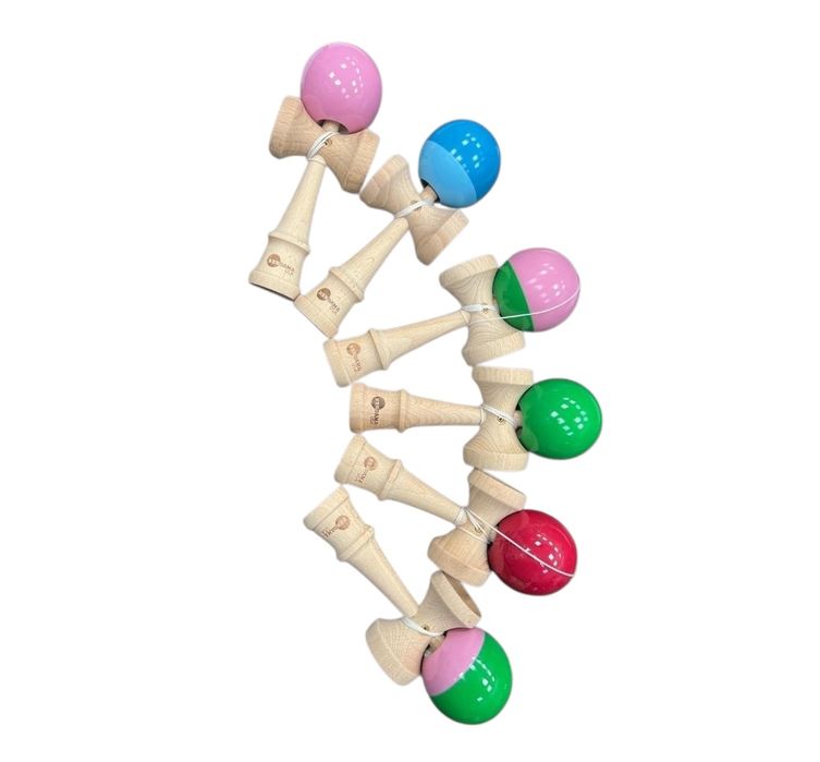 Kendama X Originala, Profesionala, Flippy, din Lemn, Rubber Grip, 18 c