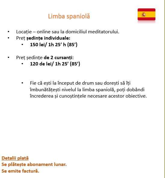 Cursuri engleză/spaniolă - Profesor certificat Cambridge și ELE (Es)