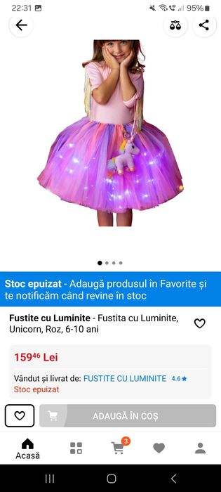 Fustita cu lumini penreu fetite
