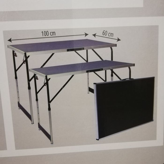 Masă pliantă /pliabilă aluminiu cu blat MDF