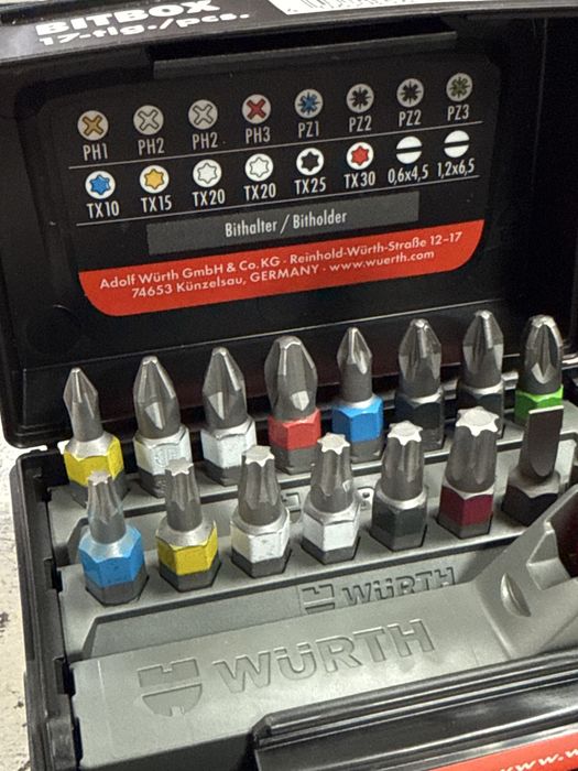 Wurth Bitbox-satz  17tlg. Битове 16 броя плюс удължител Промоция