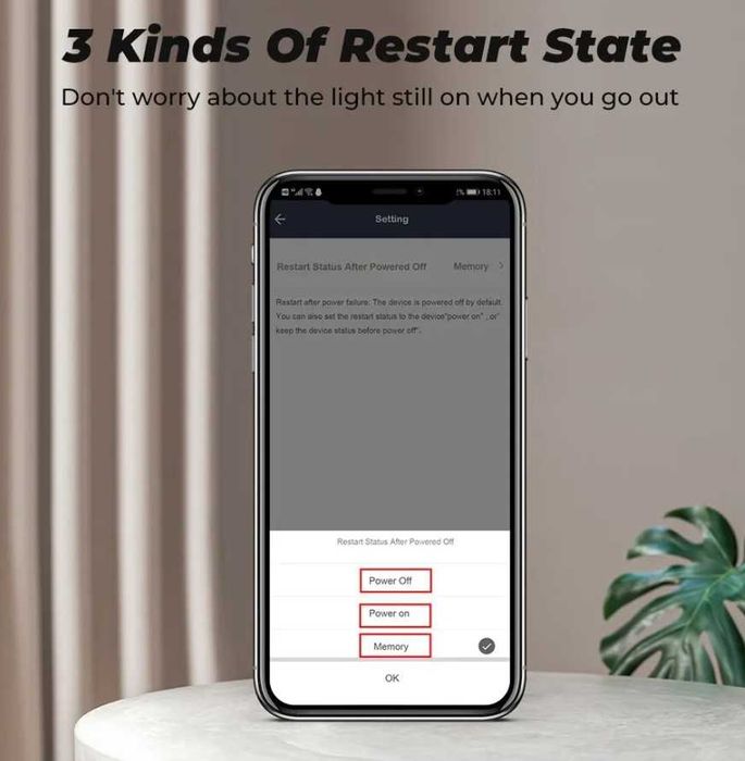 Adaptor priza cu control de pe telefonul mobil