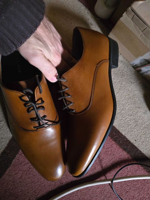 Мъжки кожени кафяви обувки Pier One 41