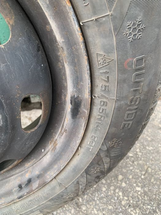 Зимни гуми 14 с железни джанти