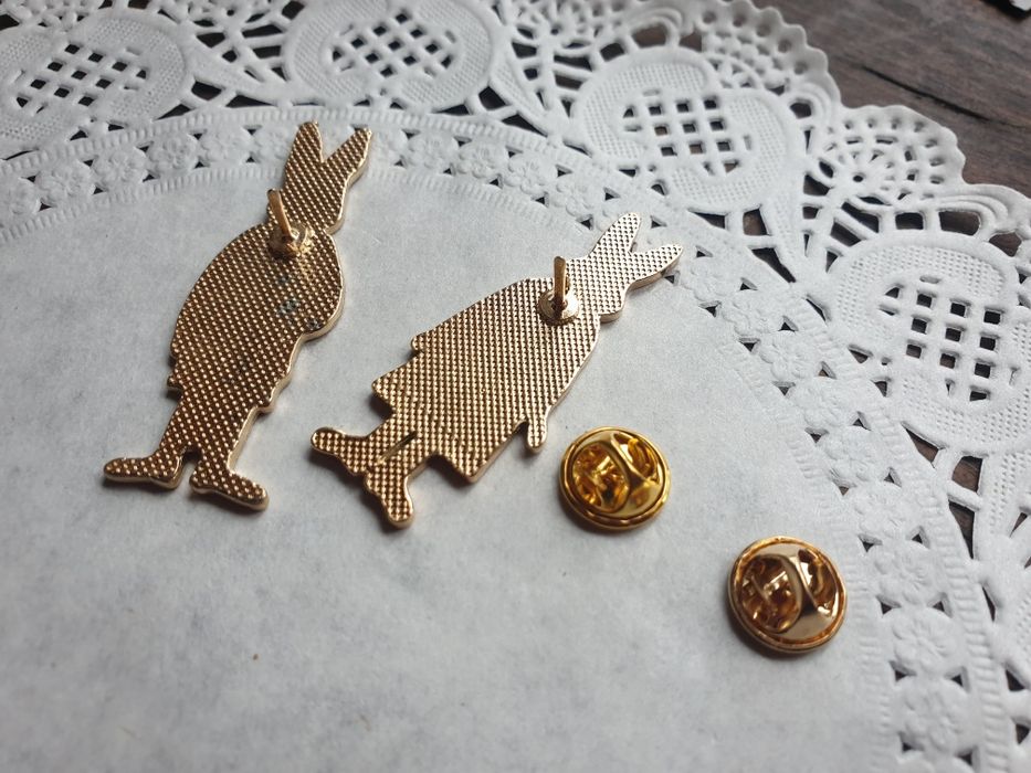 Комлект зайчета сладки метални  Значки Пинчета