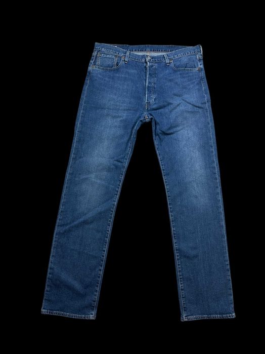 Blugi barbati inalti Levi's Premium 501 Original Straight Fit Albastri W38 L34