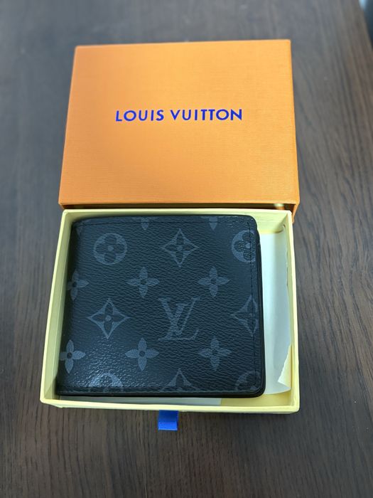 Portofel Louis Vuitton Monogram Eclipse Black / Black Flower Original