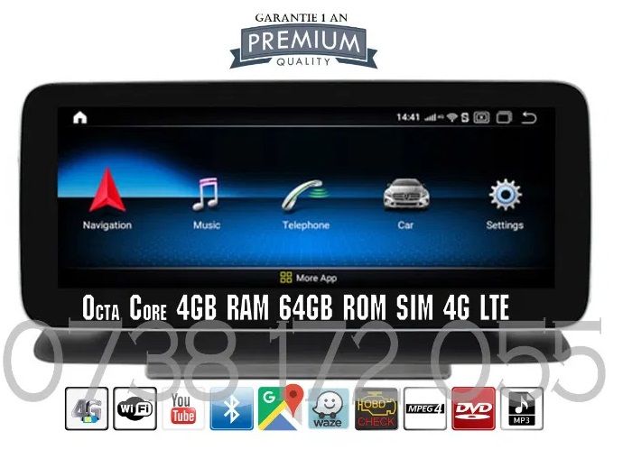 Navigatie Android Mercedes C W205 w204 A Class Internet BT Carplay