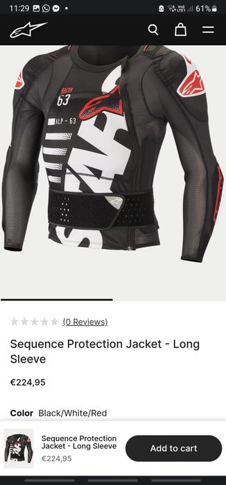 Armură moto impecabilă