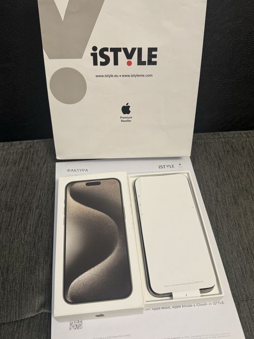 КАТО НОВ 256GB iPhone 15 Pro Max iStyle Гаранция 2026 Natural