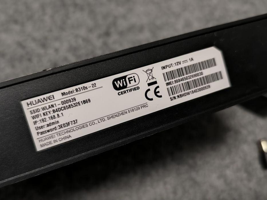 Router Huawei cartela SIM 4G decodat