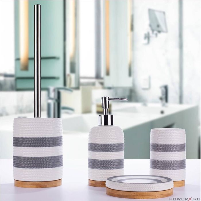 Dozator manual de sapun lichid, multicolor, alb, gri, maro, Sepio