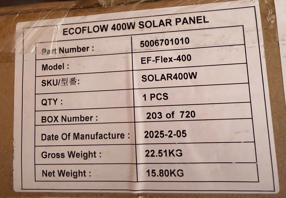 Panou Solar Pliabil EcoFlow 400W - Nou, Sigilat