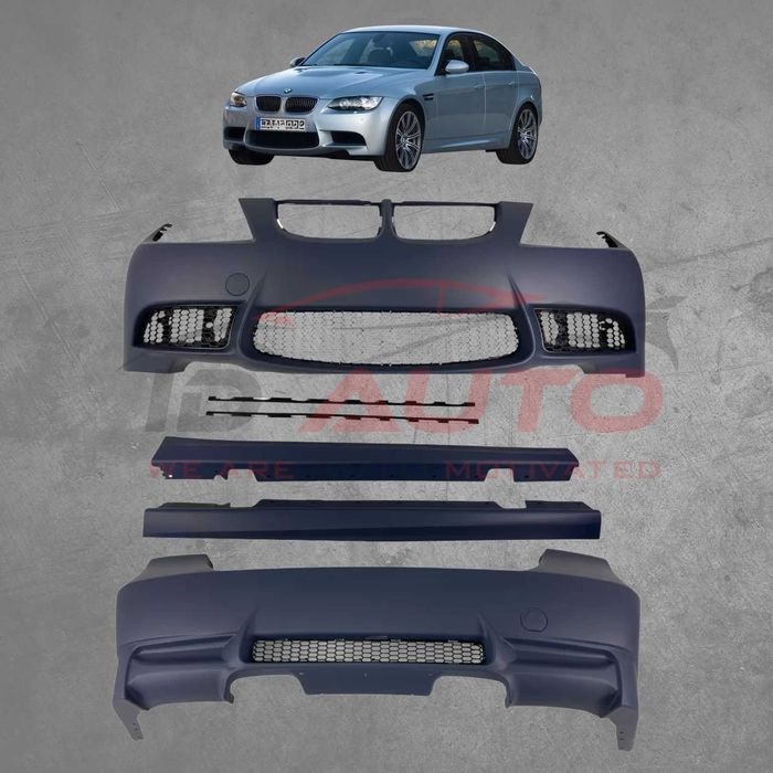 М3 пакет брони за BMW E90 седан (2005-2008) без отвори за халогени, бмв е90 тунинг