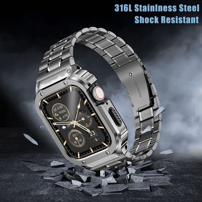 Стоманено калъфче с каишка за Apple Watch ULTRA/SE/9/8/7/6/5/4