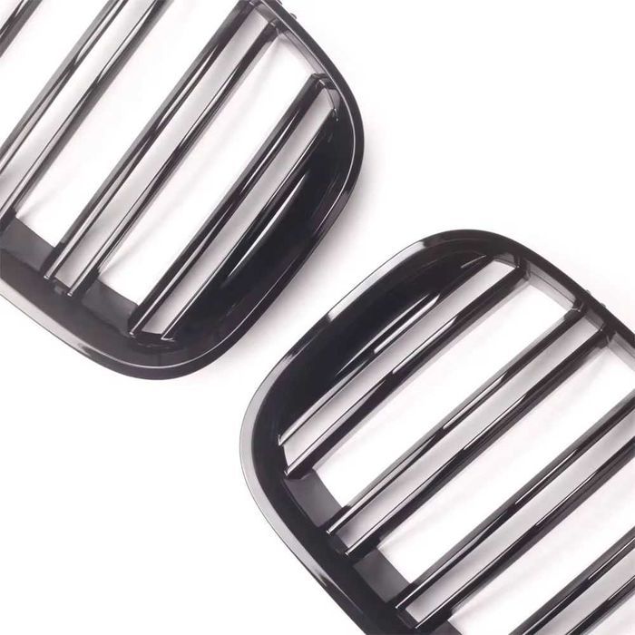 Set 2 grile duble M negru lucios BMW X5 E53 facelift 2003-2006