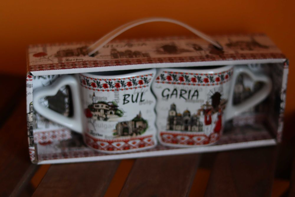 Комплект 2 броя керамични чаши с български забележителности