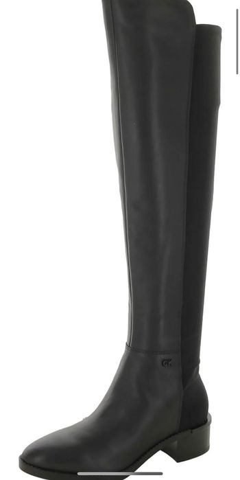 Дамски кожени ботуши над коляното Calvin Klein от смесена медия