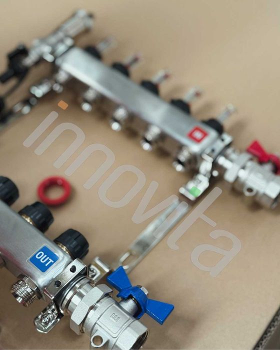 Колектор за подово отопление GiacoFloor–пълен комплект,готов за монтаж