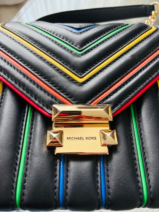 Geantă Michael Kors, neagra, mică, din piele, nouă, fără etichetă