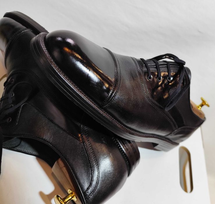 Pantofi oxford 44 cap toe Bentley piele naturala moale