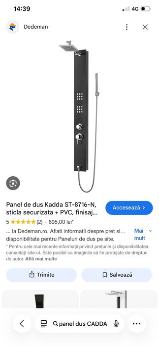 panel dus CADDA nou sigilat cumpărat de la Dedeman