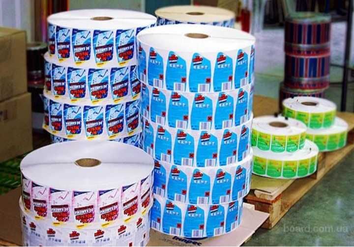 Этикетка самоклейка, Этикетки  самоклейки, в рулонах.