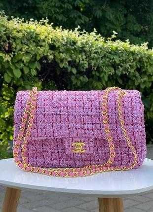 Цикламена лилава розова чанта Шанел Chanel Маркова сериен номер топ