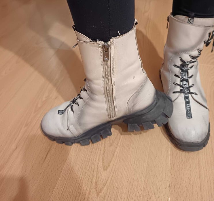 Дамски зимни боти "PONKI"от естествена кожа