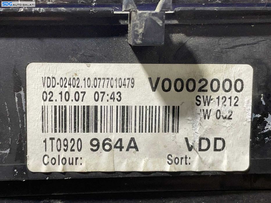 Kit Pornire ECU Calculator Motor Ceas Ceasuri Bord Cheie Chei Cip Imobilizator Volkswagen Touran 2.0 TDI 2003 - 2010 Cod 03G906021MP 0281014041 1T0920964A [L2780] [L2781]